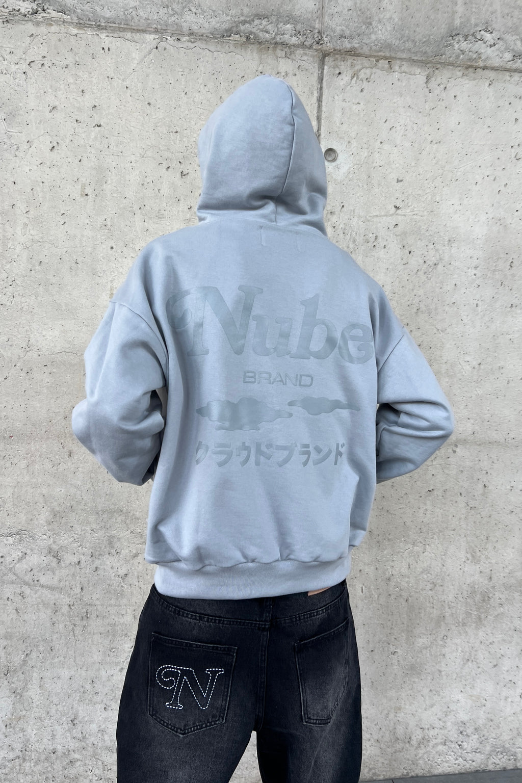 Japanese Logo Grey Hoodie