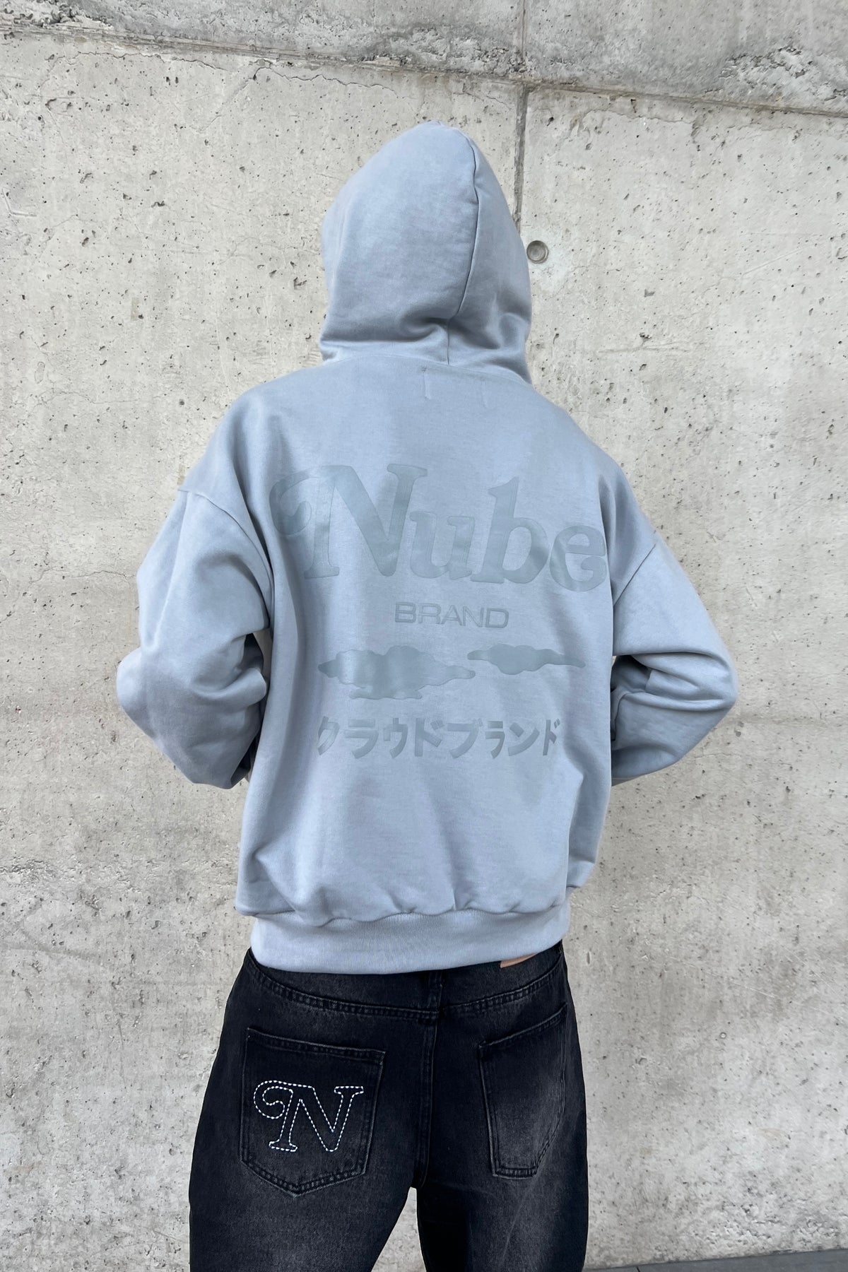 Japanese Logo Grey Hoodie
