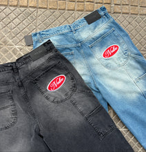 Cargar imagen en el visor de la galería, Double Knee Denim Pants Light Washed