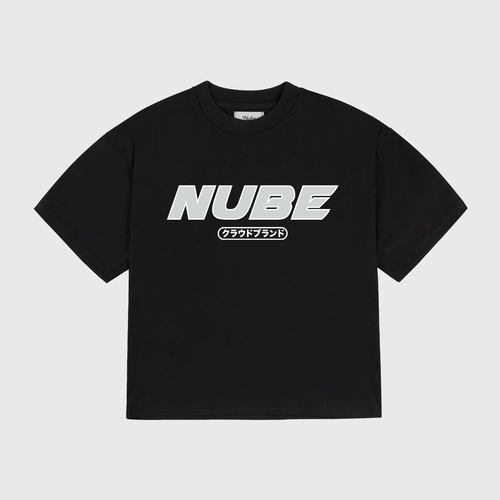 Japan Silver Logo Black Boxy Tee