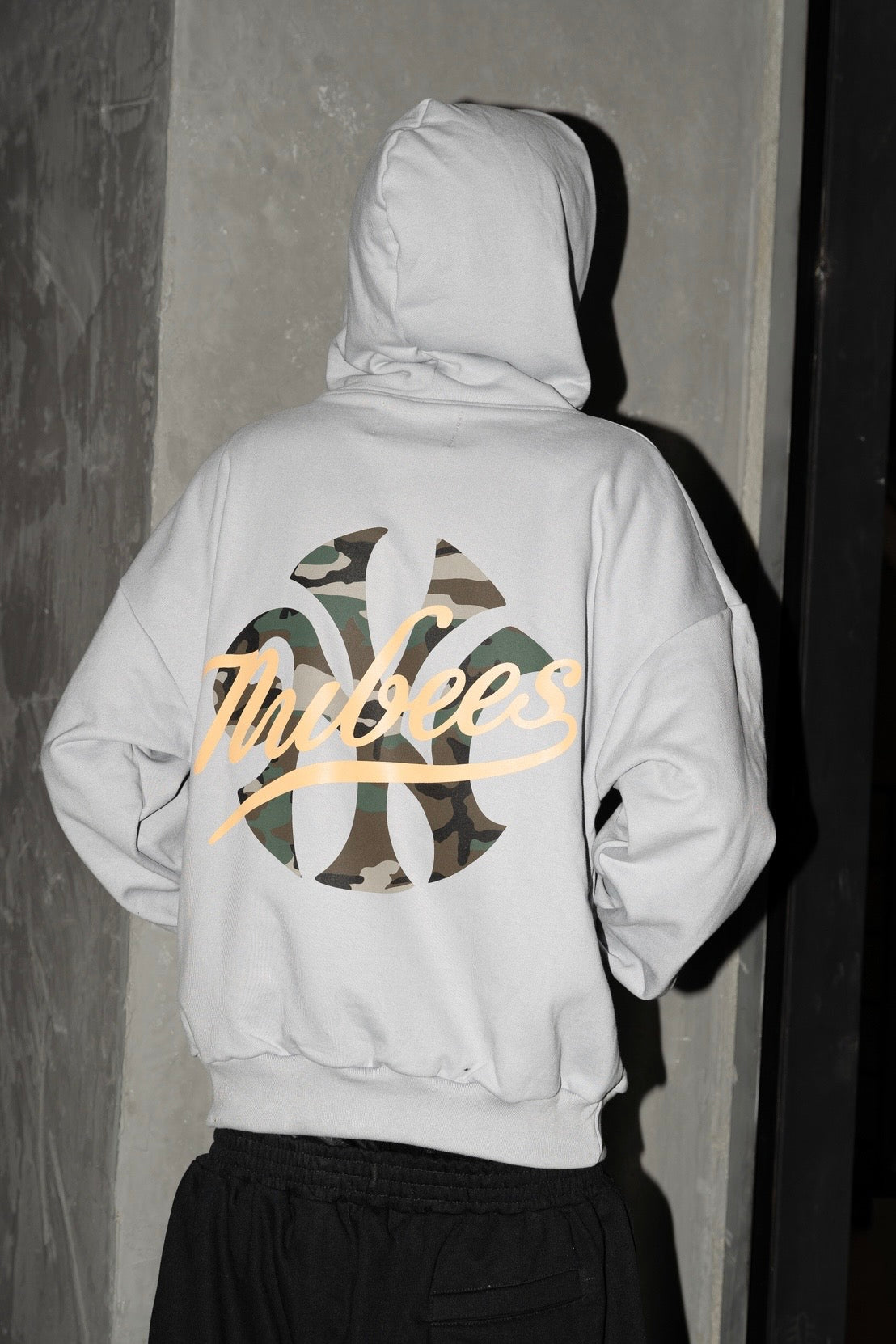 New York Camo Hoodie Grey
