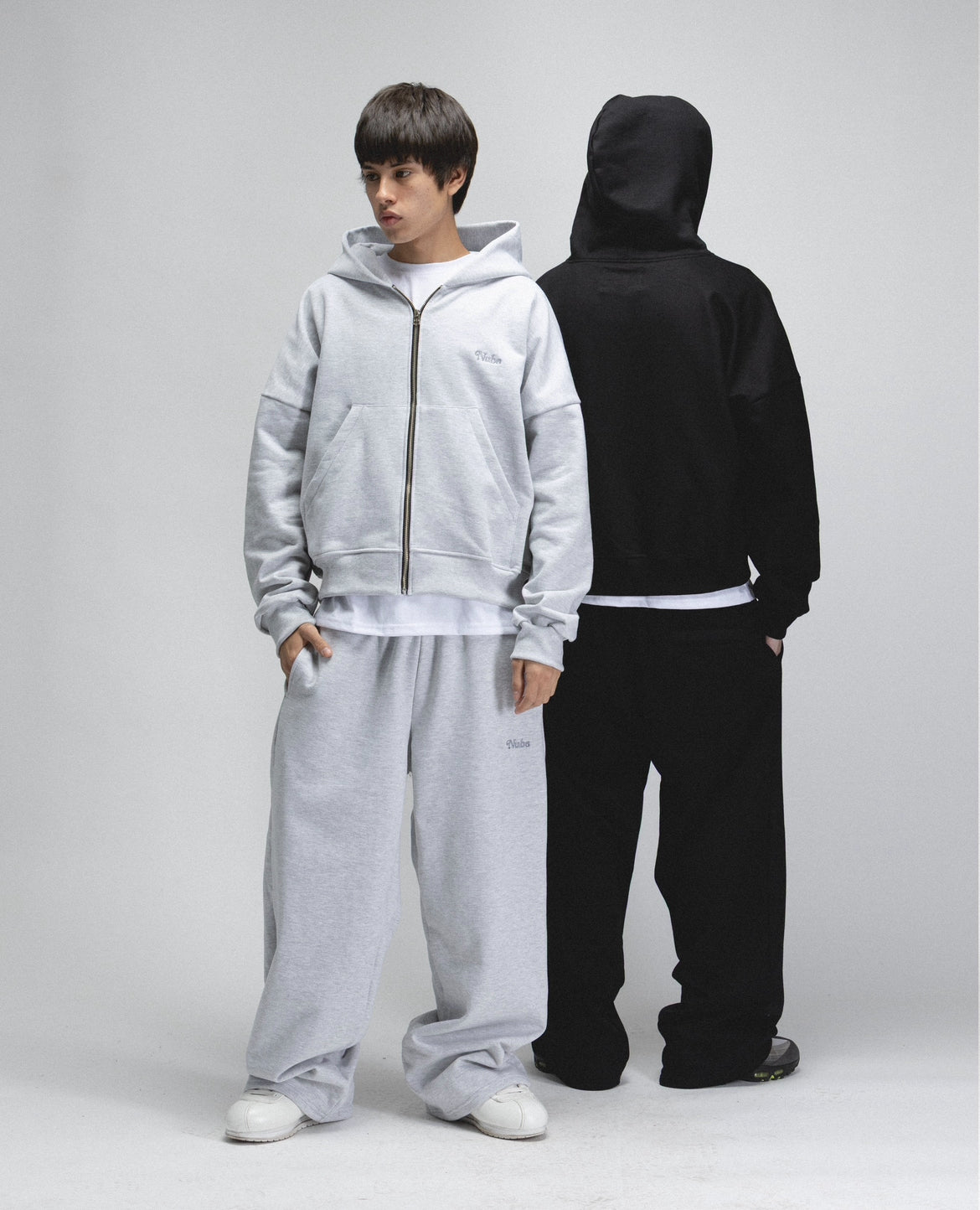 Heavy Basic Zip Hoodie Black