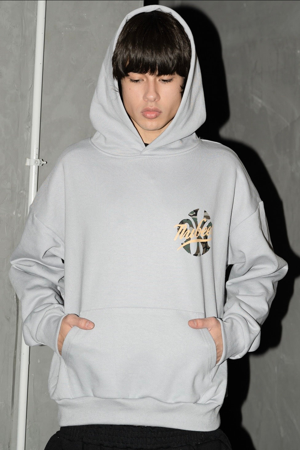 New York Camo Hoodie Grey