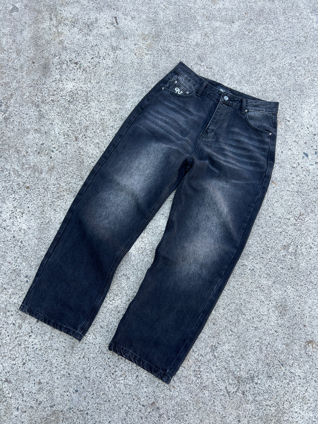 Big N Baggy Jeans Washed Black