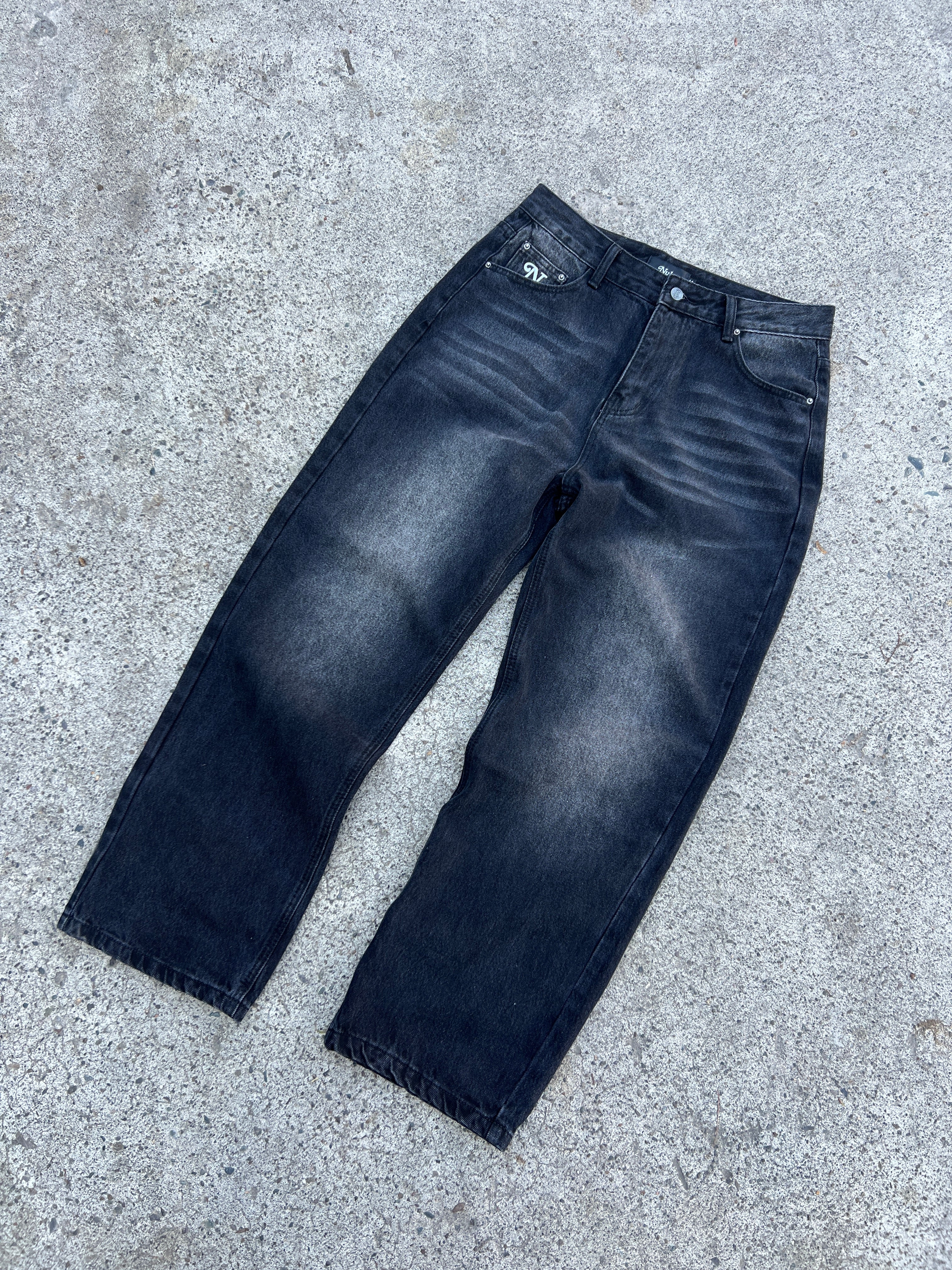 Big N Baggy Jeans Washed Black