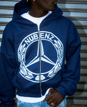 Cargar imagen en el visor de la galería, Nubenz Chrome Zip Hoodie Navy