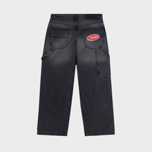 Cargar imagen en el visor de la galería, Double Knee Denim Pants Washed Black