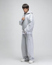 Cargar imagen en el visor de la galería, Heavy &amp; Cozy Melange Grey Zip Hoodie