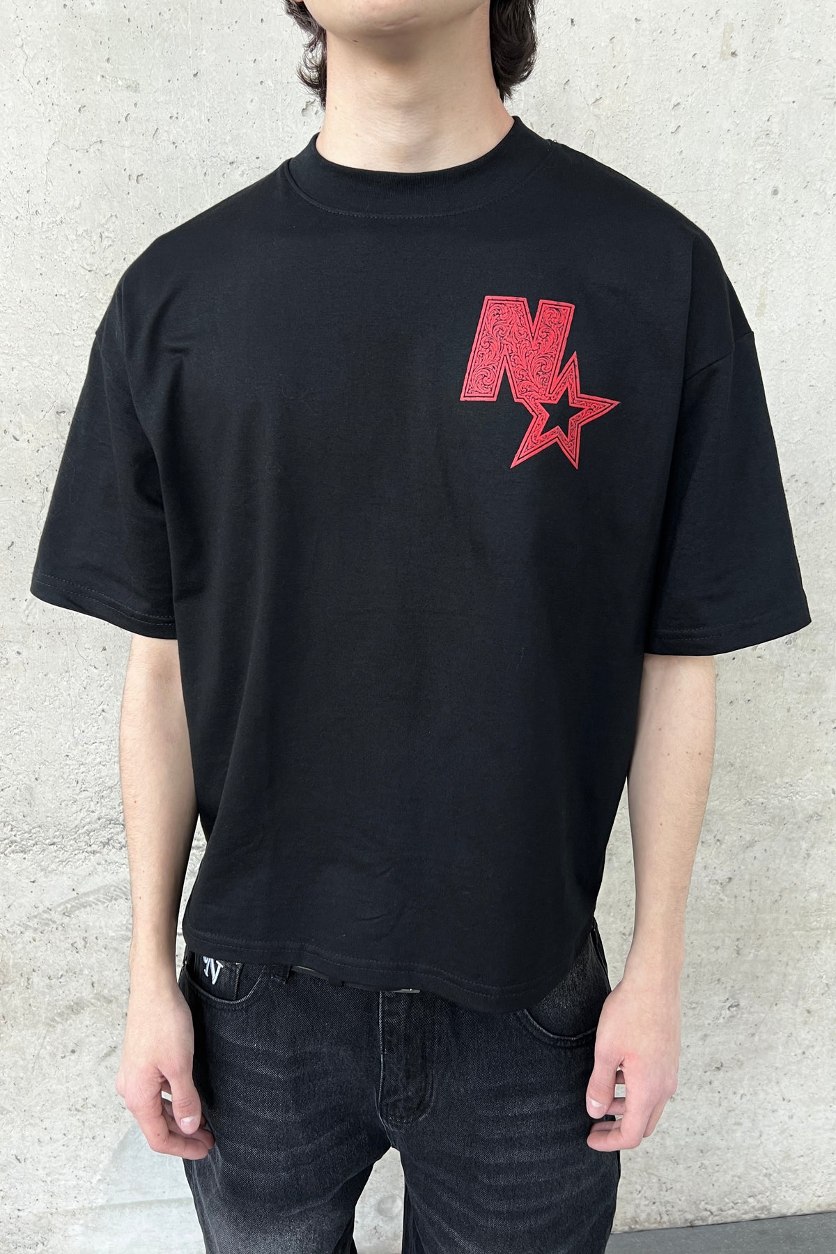 Red Dead Black Boxy Tee