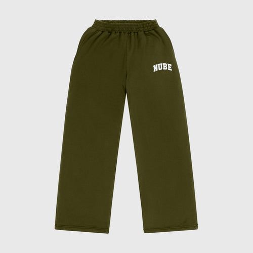 Varsity Baggy Sweatpants Olive Green