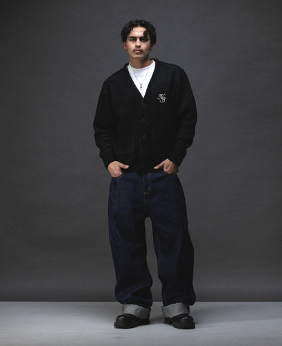 Script Logo Black Cardigan