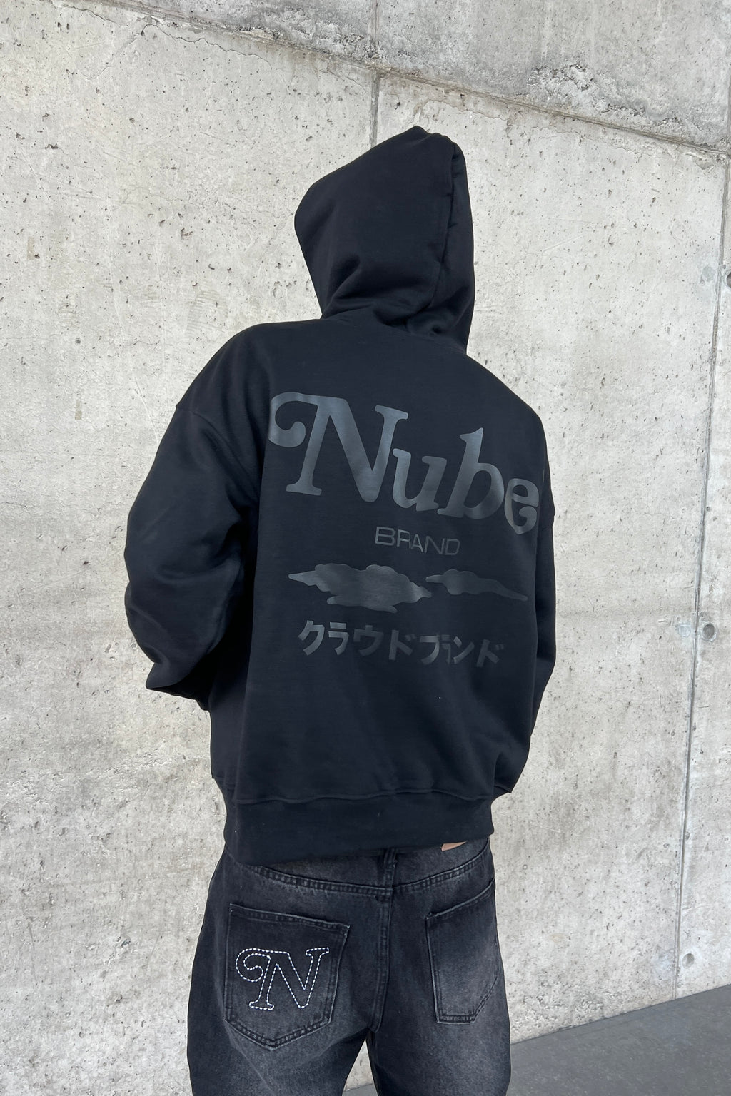 Japanese Logo Black Hoodie