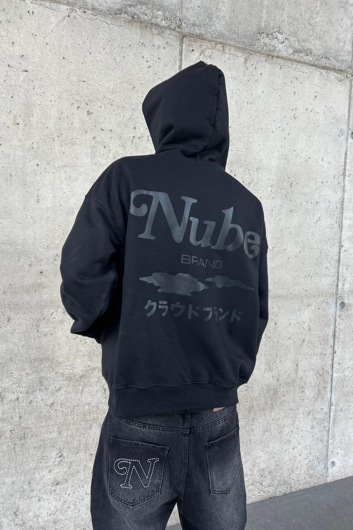 Japanese Logo Black Hoodie