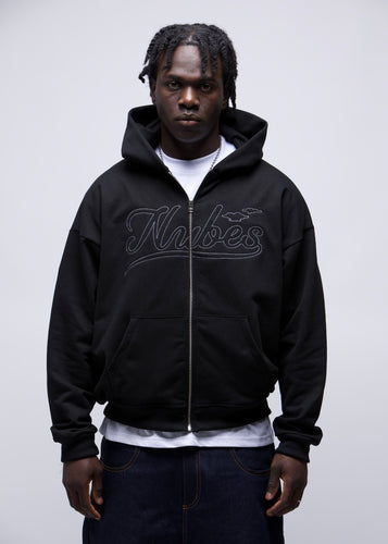 Nubes Big Stitch Hoodie Black