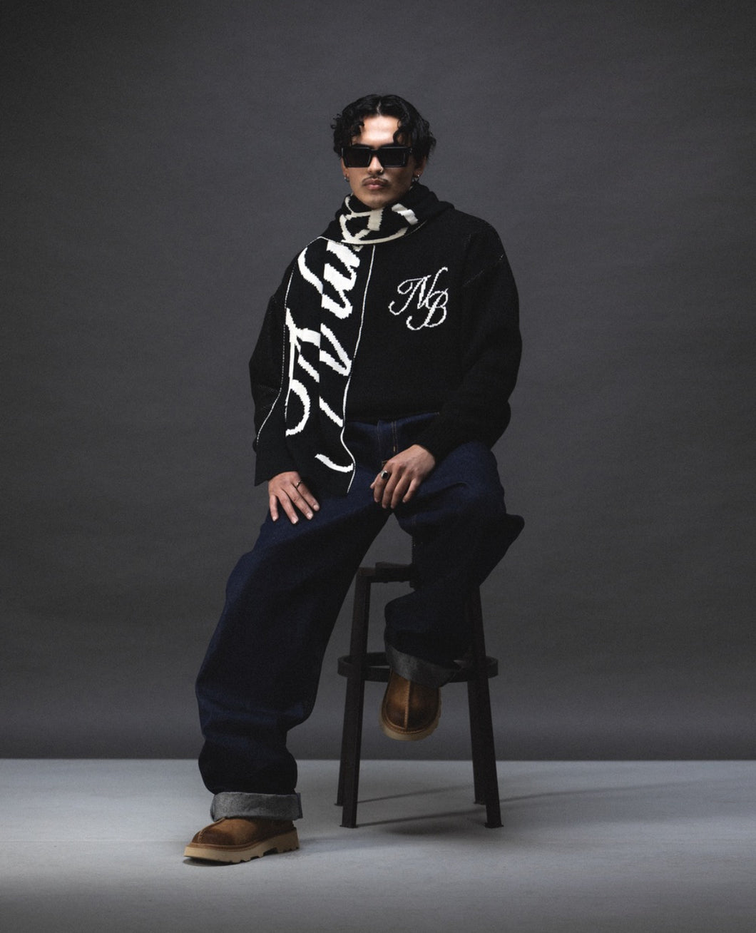 Script Logo Black Sweater
