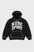 Nube Sport Contrast Stitch Black Hoodie
