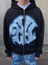 Cargar imagen en el visor de la galería, Nubees Bling Zip Hoodie Black