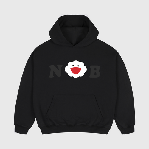 Takashi Cloud Black Boxy Hoodie