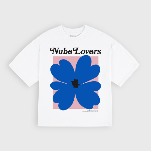 Flowers White Boxy Tee