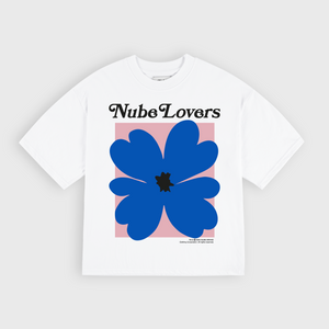 Flowers White Boxy Tee