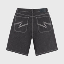 Cargar imagen en el visor de la galería, Raw Denim Black Jorts