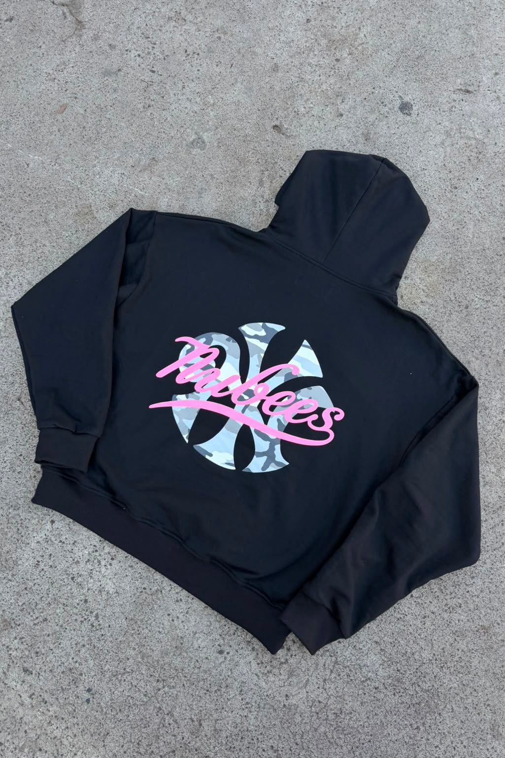 New York Camo Hoodie Black