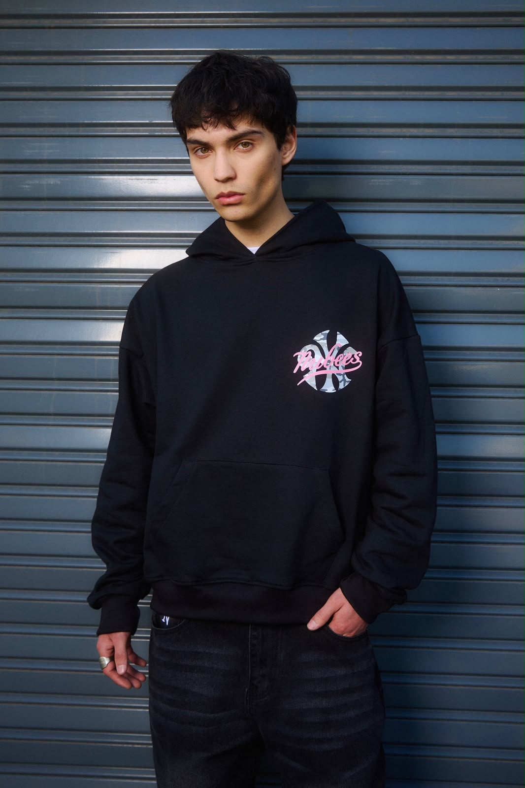 New York Camo Hoodie Black