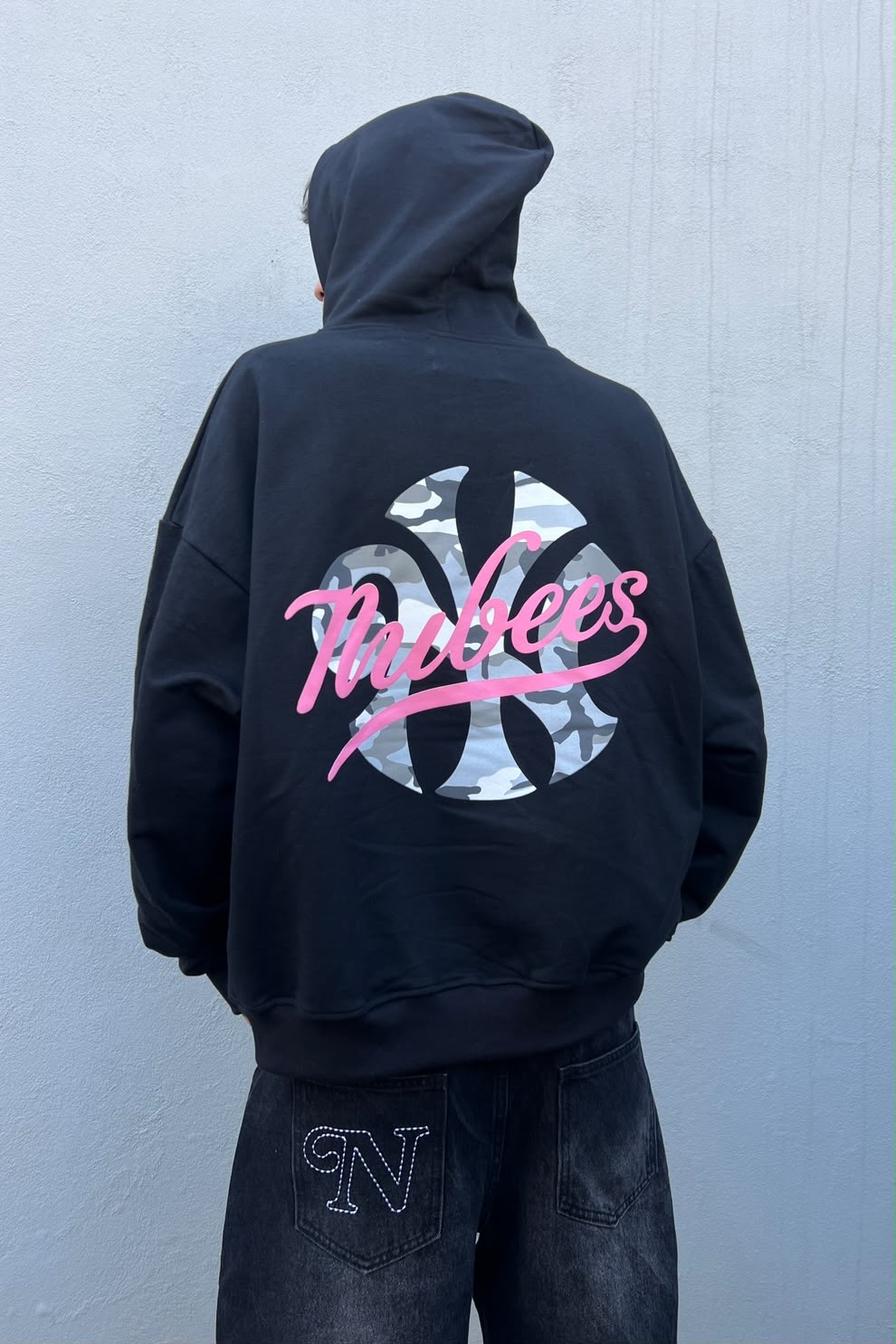 New York Camo Hoodie Black