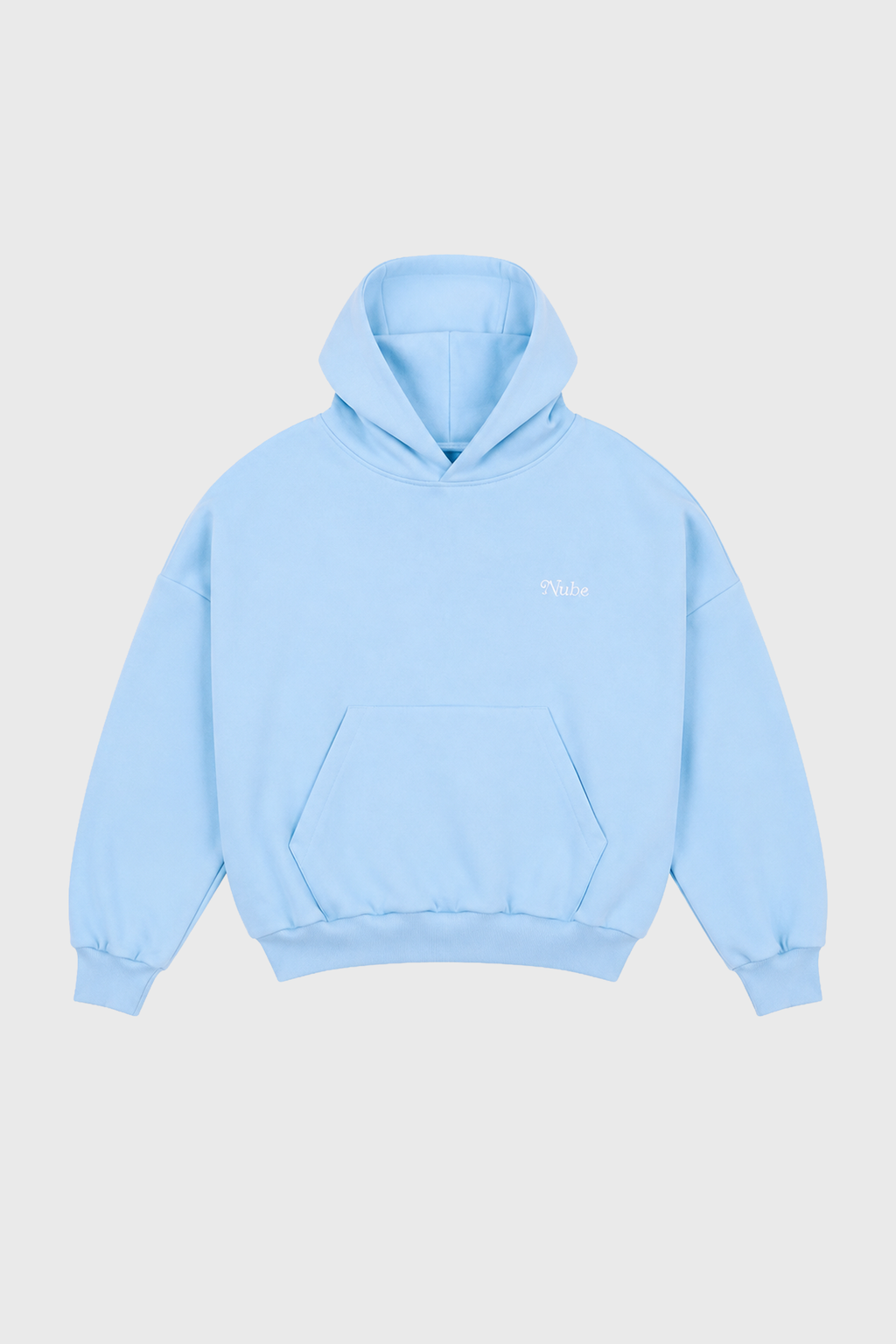 Heavy Basic Boxy Hoodie Baby Blue