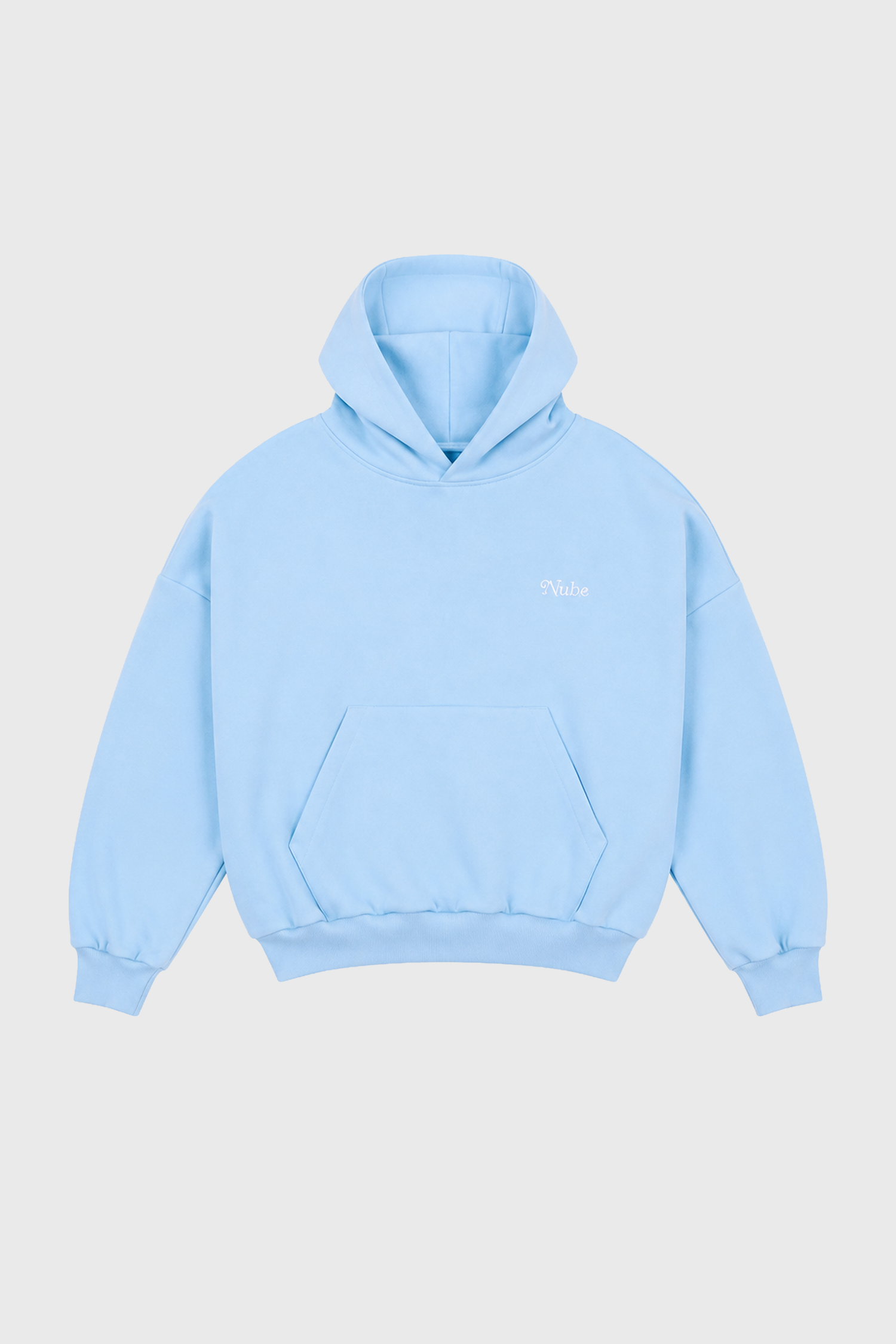 Heavy Basic Boxy Hoodie Baby Blue
