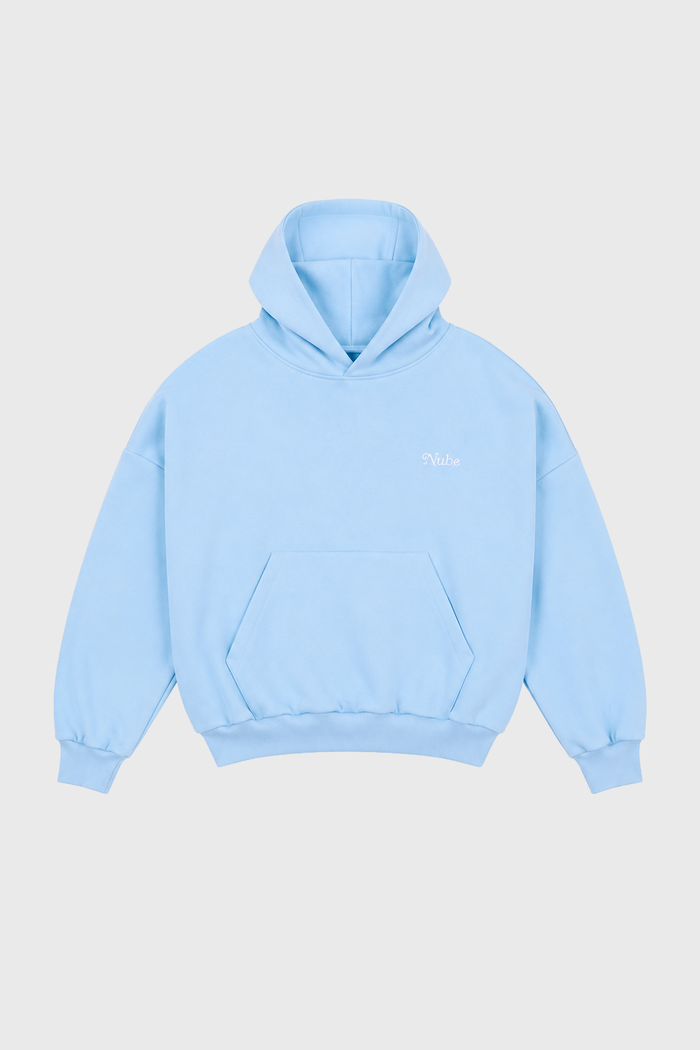 Heavy Basic Boxy Hoodie Baby Blue