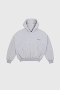 Heavy & Cozy Melange Grey Boxy Hoodie