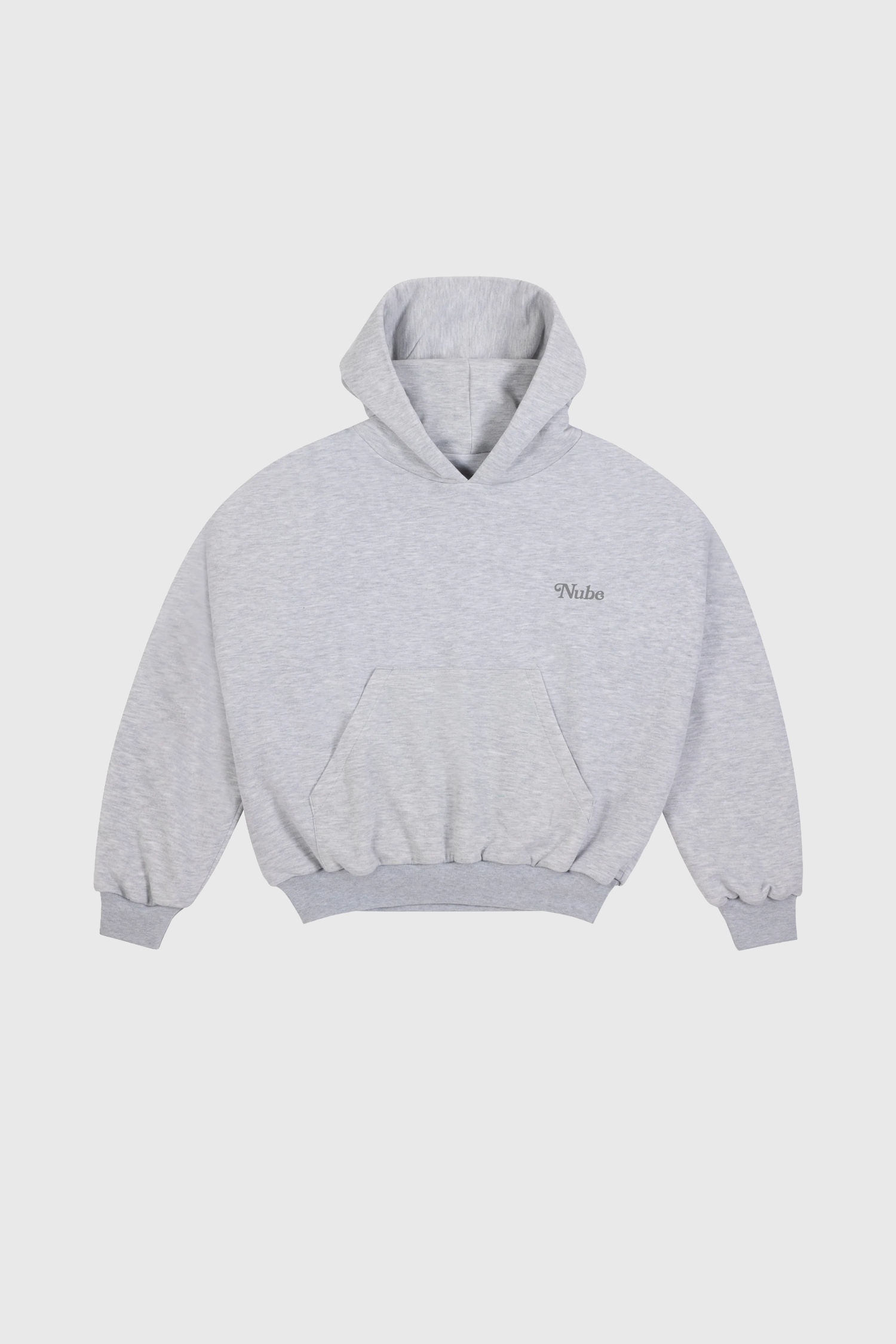 Heavy & Cozy Melange Grey Boxy Hoodie