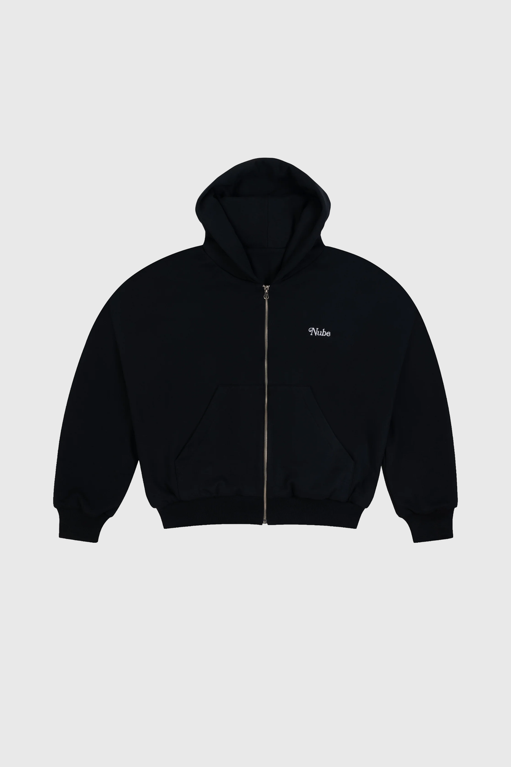 Heavy Basic Zip Hoodie Black