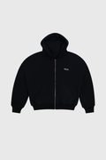 Heavy Basic Zip Hoodie Black