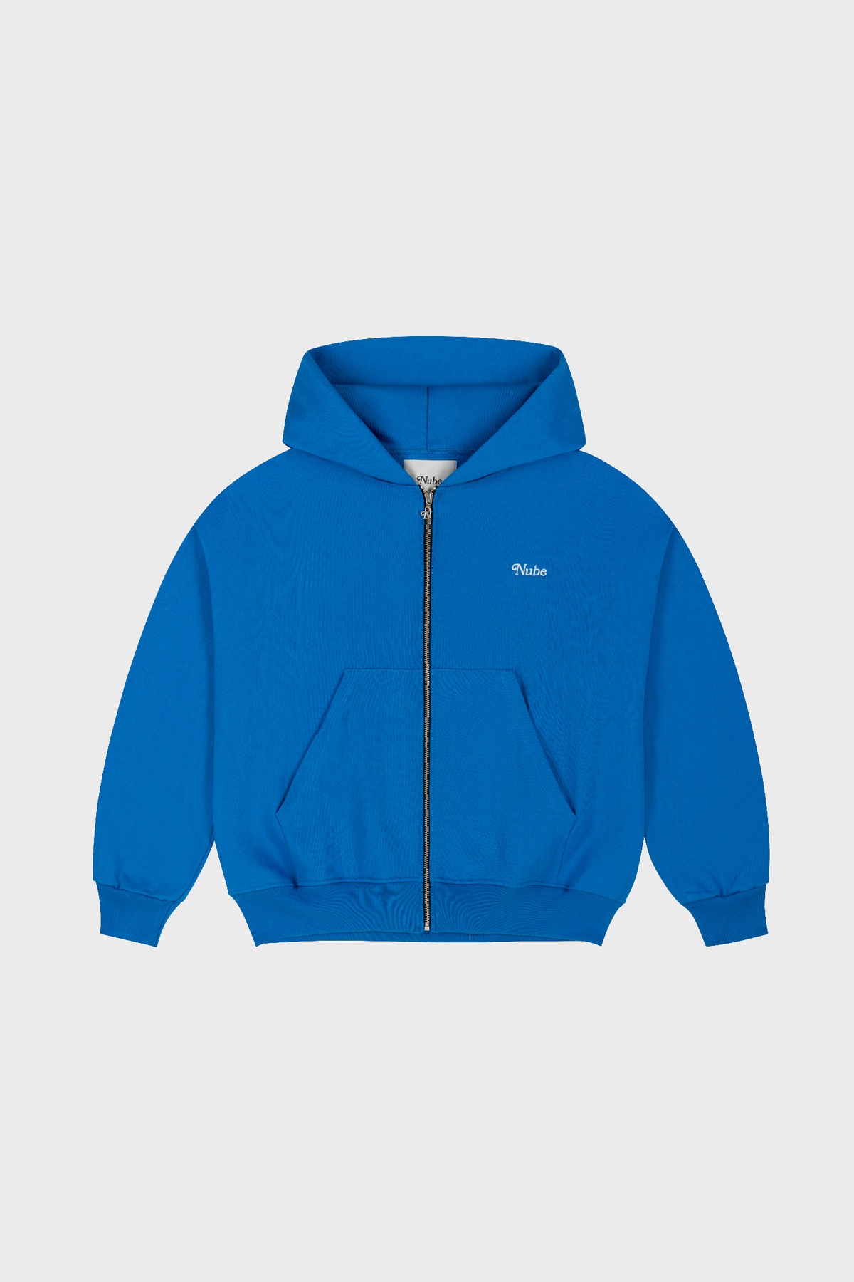 Heavy Basic Zip Hoodie Blue