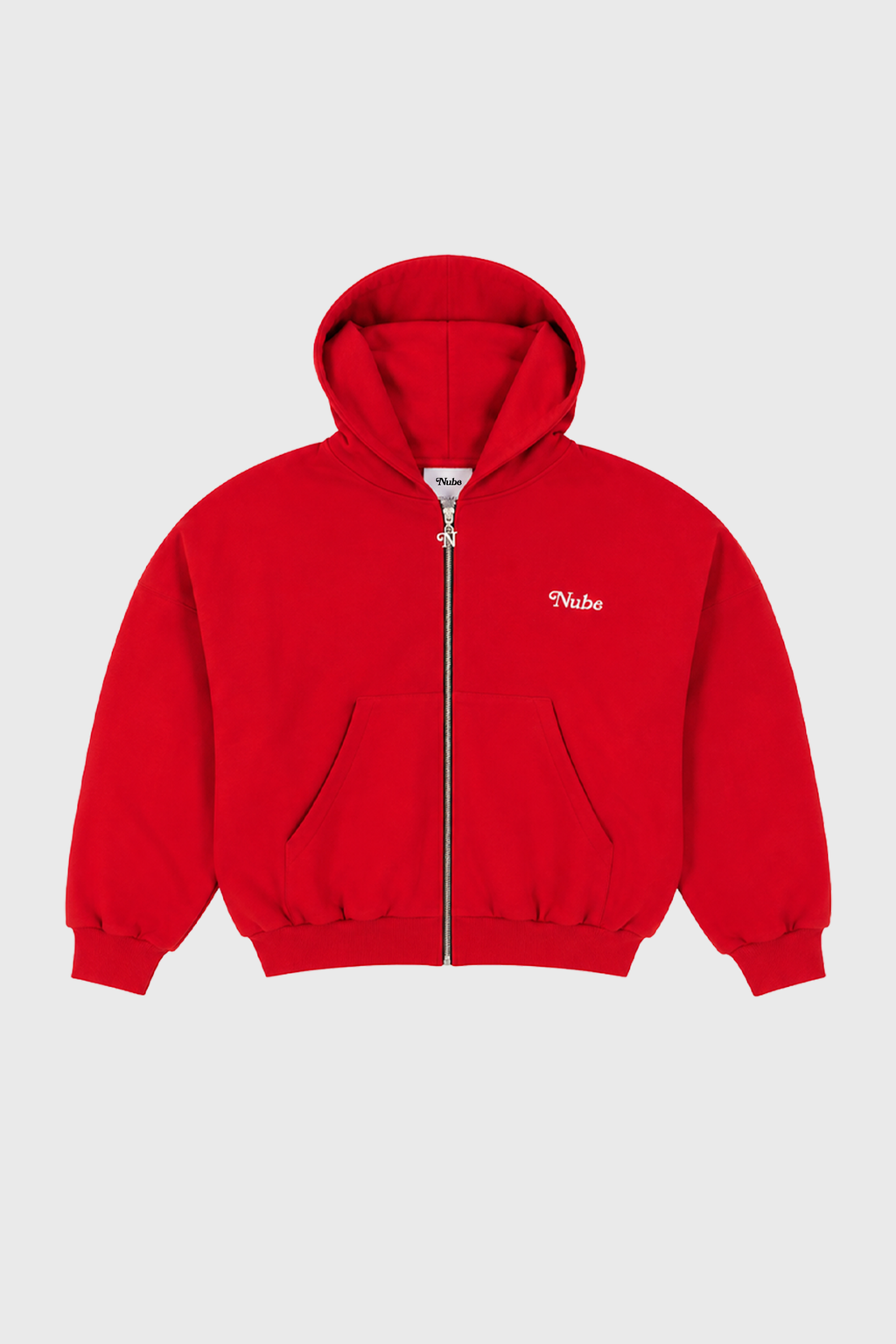 Heavy Basic Zip Hoodie Red