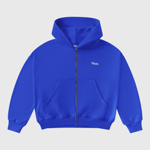 Cargar imagen en el visor de la galería, Basic Royal Blue Zip Boxy Hoodie