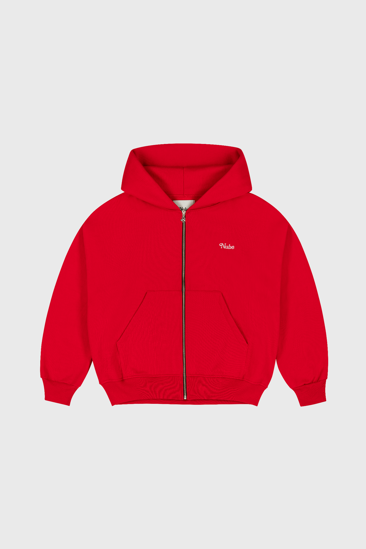 Heavy Basic Zip Hoodie Red