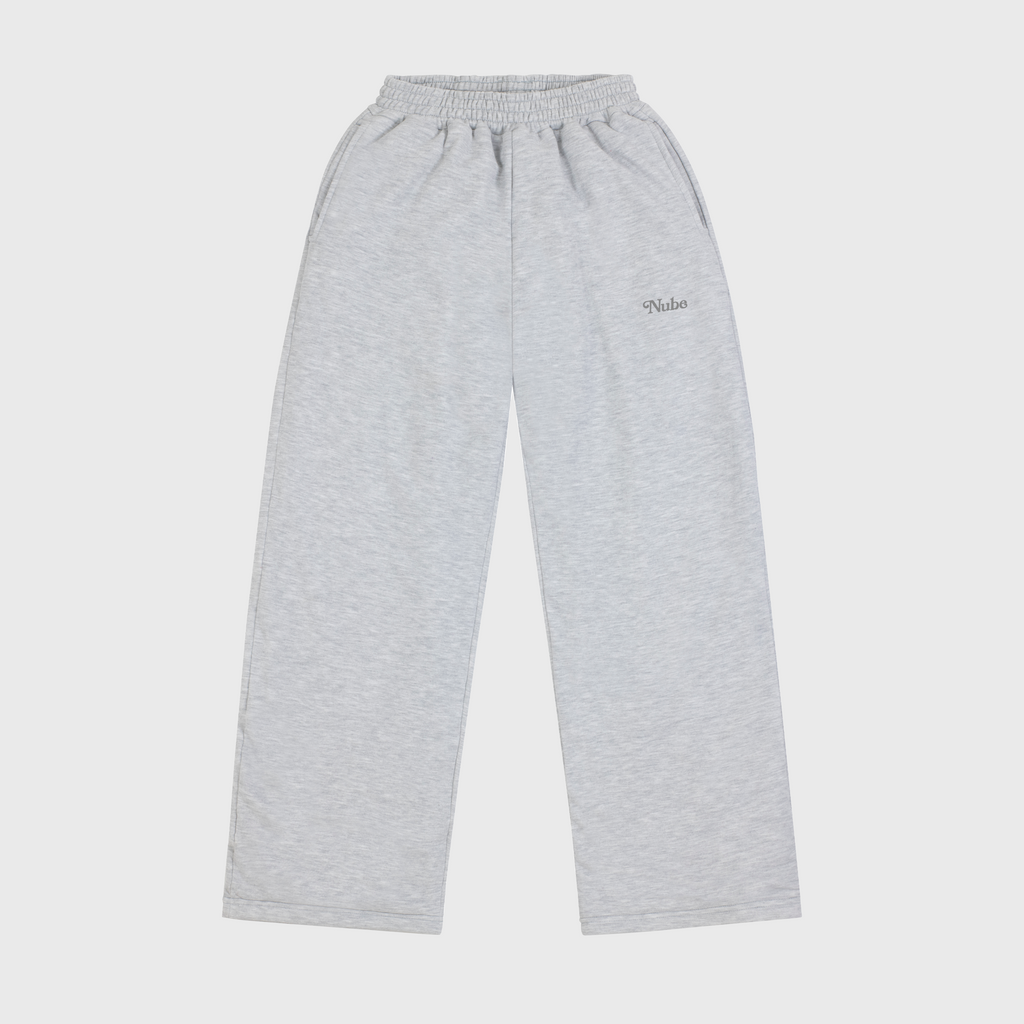 Heavy Basic Sweatpants Melange Grey
