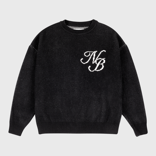 Script Logo Black Sweater
