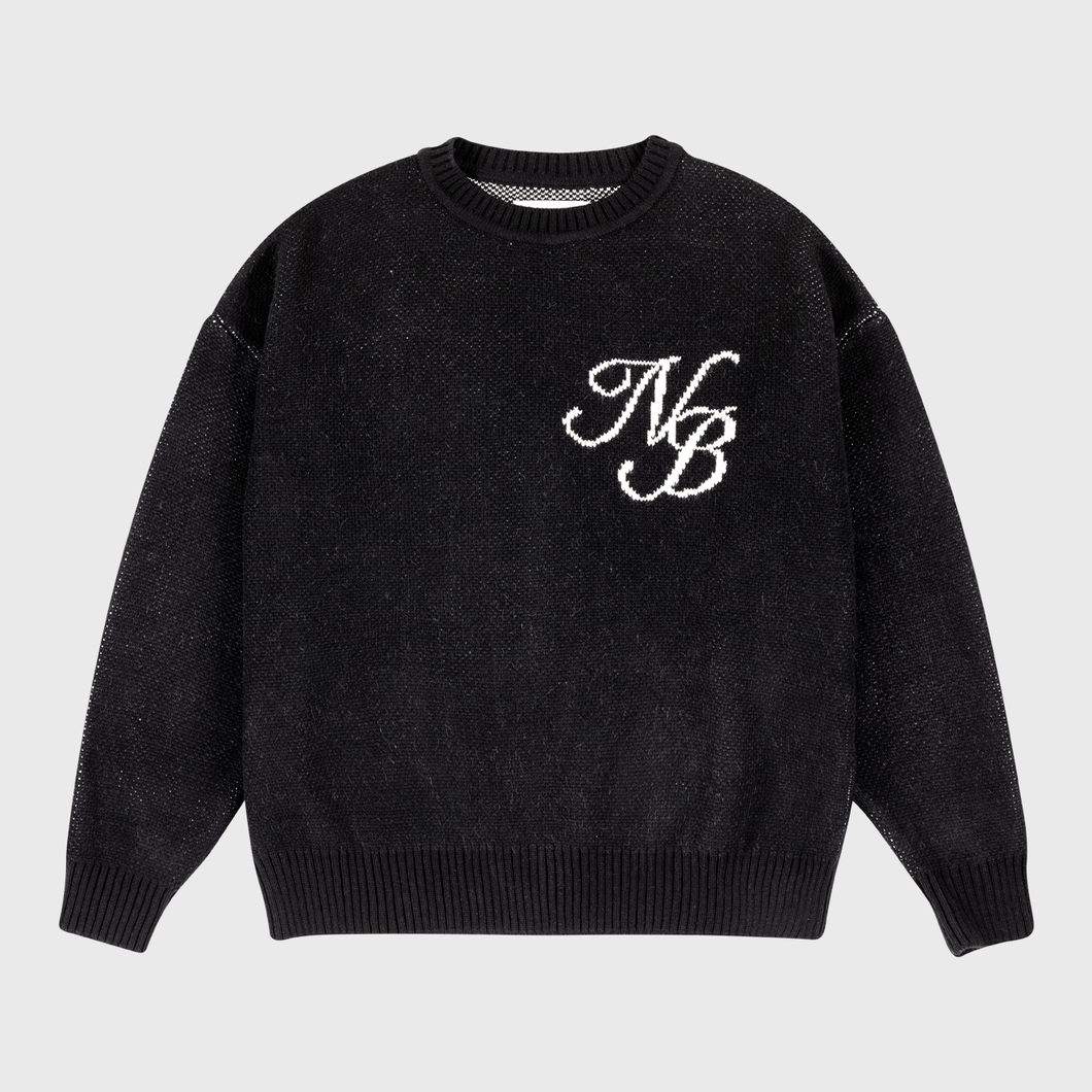 Script Logo Black Sweater