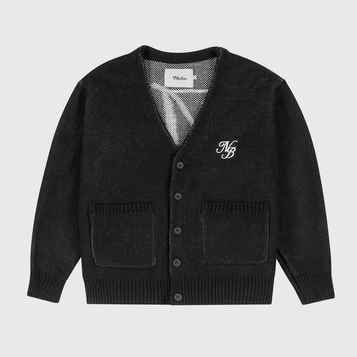 Script Logo Black Cardigan