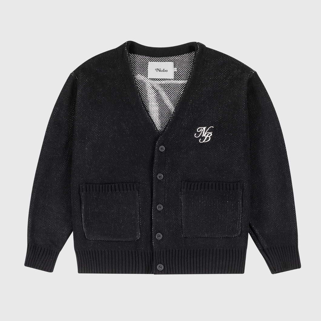 Script Logo Black Cardigan