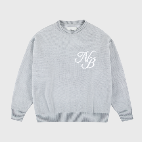 Script Logo Grey Sweater