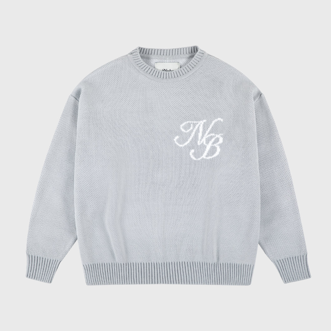 Script Logo Grey Sweater