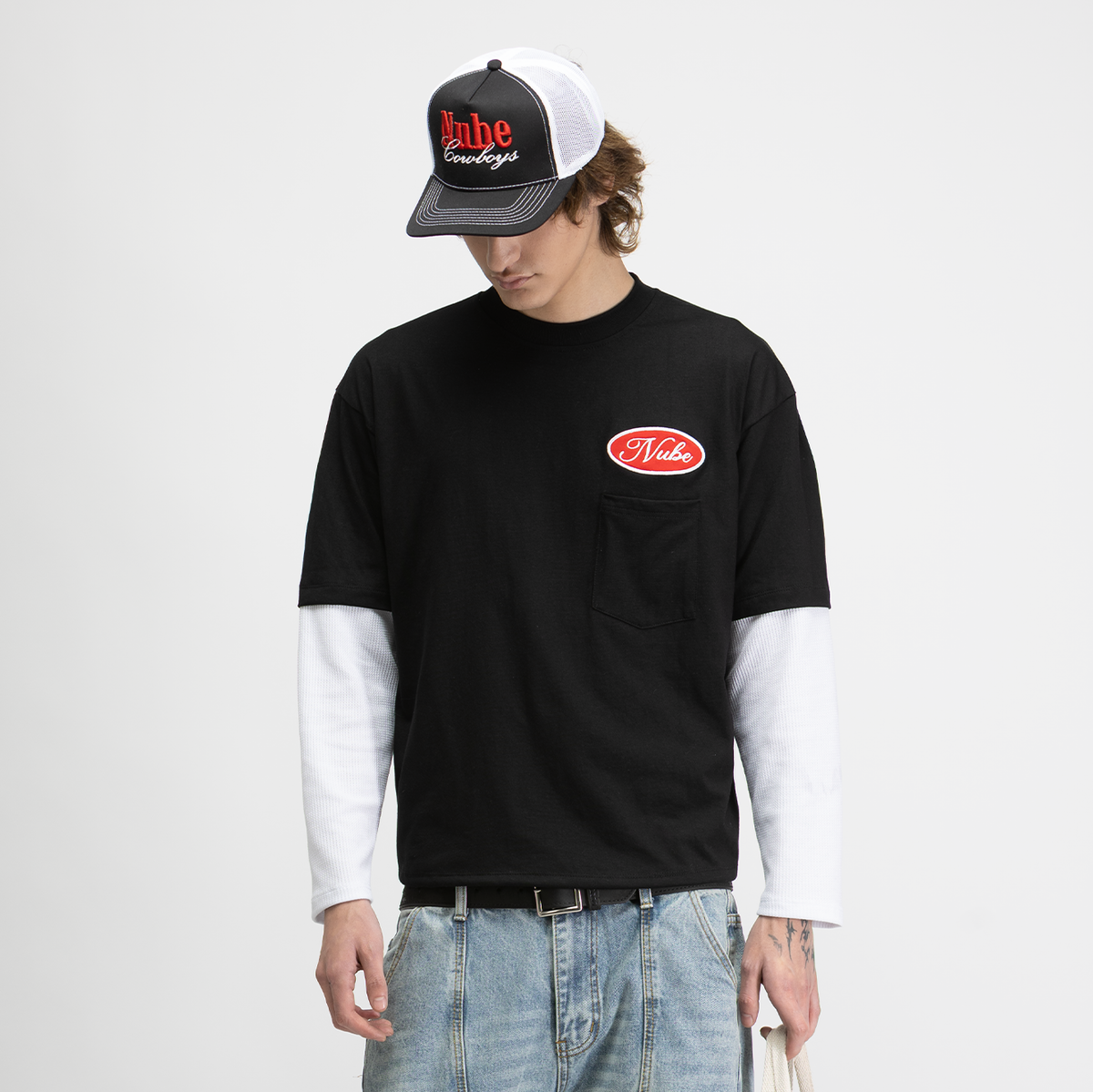 Seven Horses Waffle Fake Long Sleeve