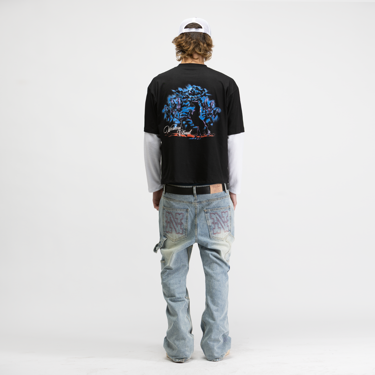 Seven Horses Waffle Fake Long Sleeve