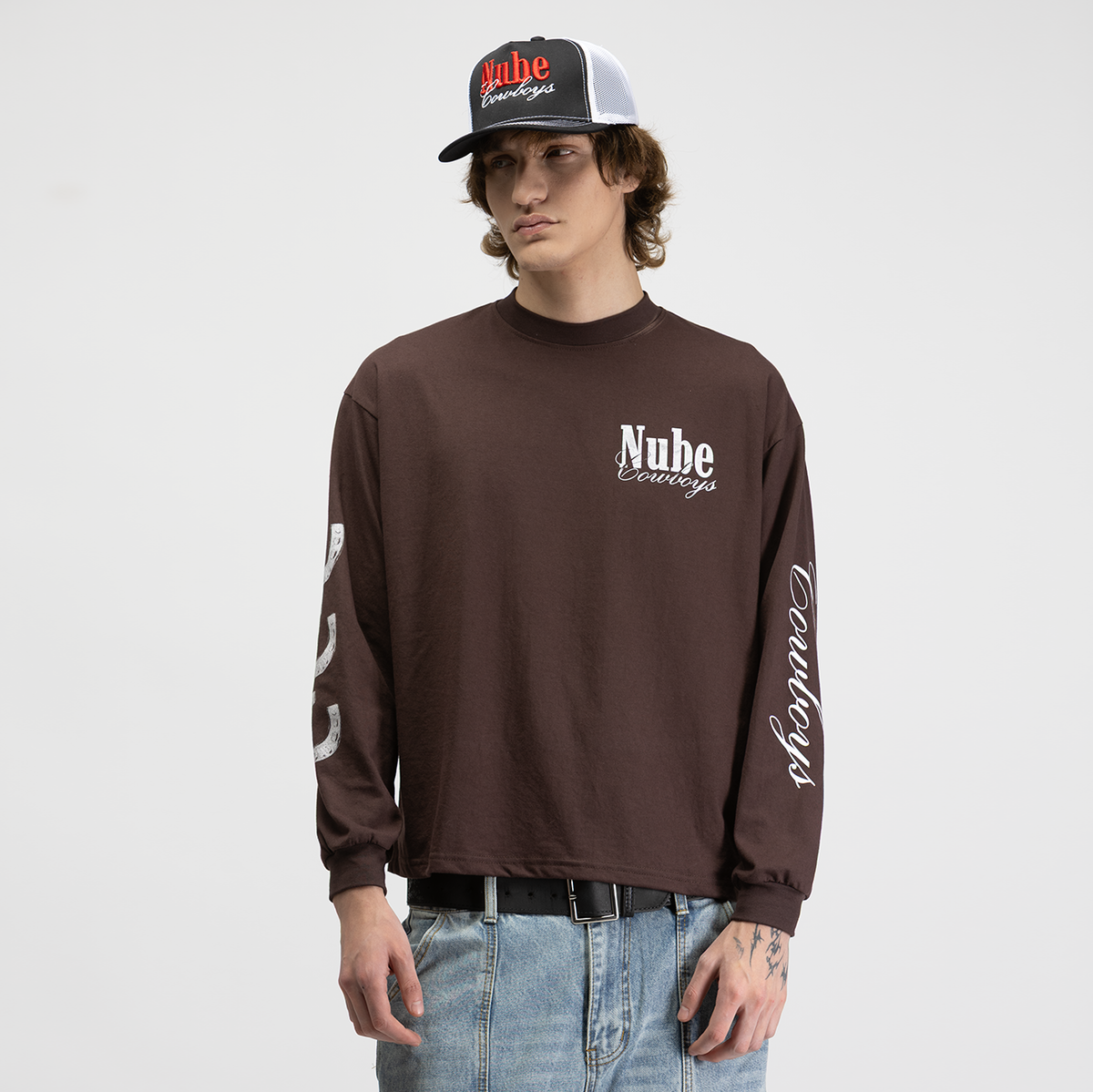 Nube Cowboys Brown Long Sleeve Tee