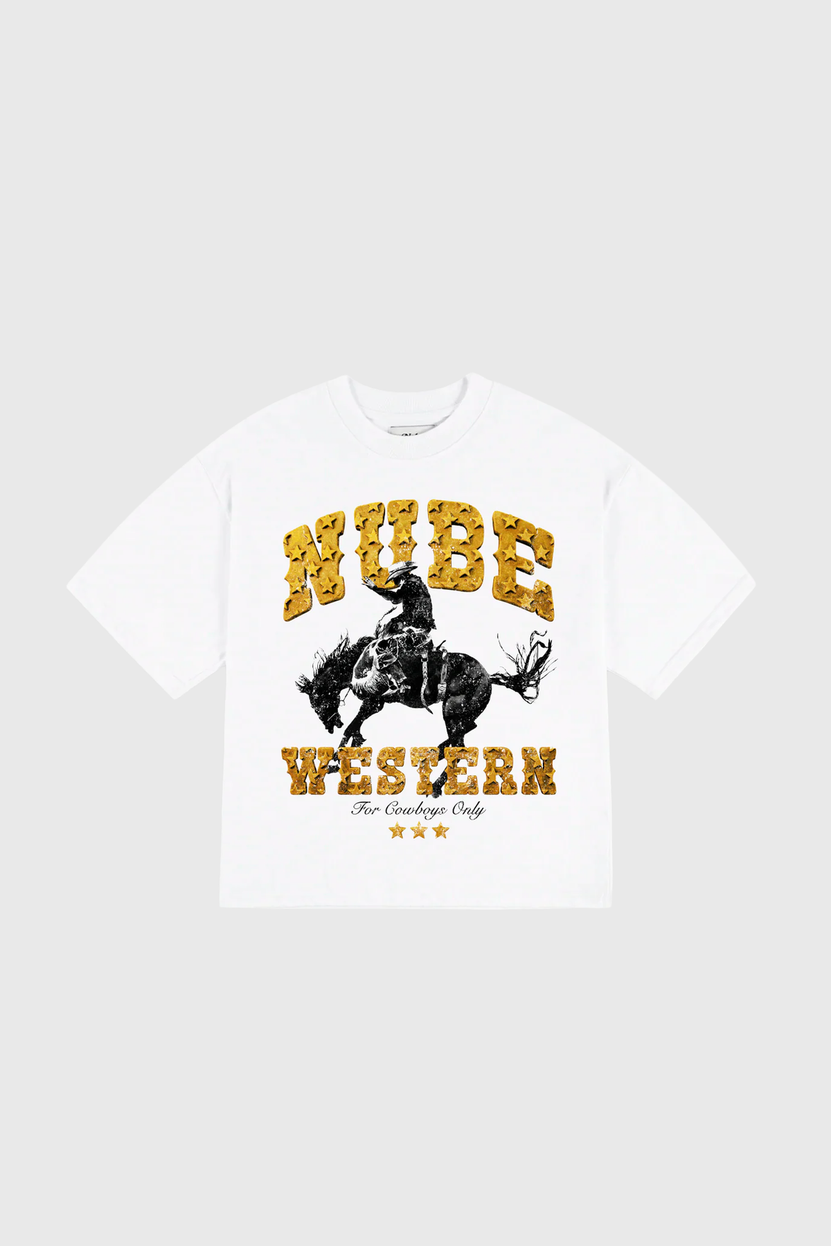 Nube Western White Boxy Tee